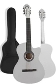 Midex CG-395WH Beyaz Renk Kesik Klasik Gitar 4/4 Yetişkin Boy Sap Ayarlı Full Set thumbnail 2