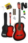 Midex CG-270RD Kırmızı Renk Klasik Gitar 4/4 Yetişkin Boy Sap Ayarlı Full Set thumbnail 1
