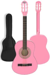 Midex Cg-270Pk Pembe Renk Klasik Gitar 4/4 Yetişkin Boy Sap Ayarlı Full Set - 2