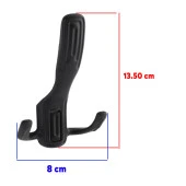 Portmanto Vestiyer Duvar Dolap Elbise Askısı Mat Siyah Mobilya Metal Kapı Askılığı Aparatı thumbnail 2