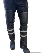 Bike Sky Diz & Bacak Koruma Deri Reflektörlü Yağmur & Rüzgar & Soğuğa Karşı bike sky (( MOTOSİKLET SIRT DAYAMA HEDİYELİ )) - 2