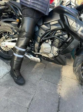 Bike Sky Diz & Bacak Koruma Deri Reflektörlü Yağmur & Rüzgar & Soğuğa Karşı bike sky (( MOTOSİKLET SIRT DAYAMA HEDİYELİ )) - 7