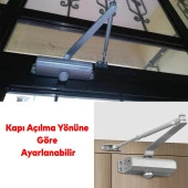 Çelik Kapı Hidroliği Kapı Durdurucu Yavaşlatıcı Yayı No: 5 Kapasite 80-120 Kilogram Gümüş Renk thumbnail 3