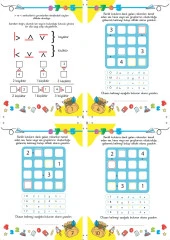 Çocuklar İçin Zeka & Dikkat Güçlendiren FUTOSHİKİ Kolay Seviye-Yeni Nesil JAPON SUDOKU 7-99 Yaş - 2