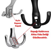 Metal Vestiyer Duvar Dolap Elbise Askısı Krom Mobilya Kapı Askılığı Portmanto Askı  Aparatı Askı - 5