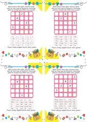 Çocuklar İçin Zeka & Dikkat Güçlendiren FUTOSHİKİ Orta Düzey Yeni Nesil JAPON SUDOKU 7-99 Yaş - 2