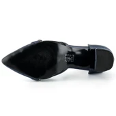 Erkan Saçmacı Molly Lacivert Saten Taşlı Fileli Kalın Topuklu Ayakkabı thumbnail 5