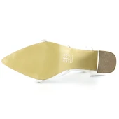 Erkan Saçmacı Molly Beyaz Taşlı Fileli Kalın Topuklu Abiye Gelinlik Ayakkabı - 5