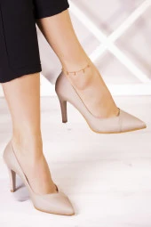 Erkan Saçmacı Victoria Ten Saten Jatqılı Abiye Stiletto thumbnail 1