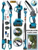 Eisenn Terrex 3 Lü Budama Set Yağ Pompalı Dal Ağaç Kesme Testeresi + Budama Makası + Teleskopik Uzatma - 1