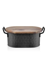 The Mia Prizma Ekmek Saklama Kabı Siyah 40x22x18 cm - 1