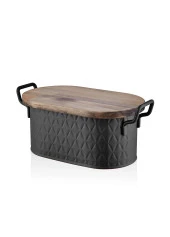 The Mia Prizma Ekmek Saklama Kabı Siyah 40x22x18 cm - 2