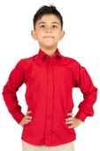 Düz Renk Erkek Çocuk Gömlek MNK0575 - 3