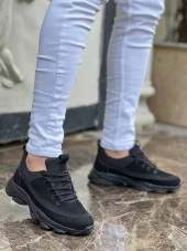 KB-707 Siyah Süet Siyah Yüksek Taban Bağcıklı Günlük Erkek Ayakkabı thumbnail 1