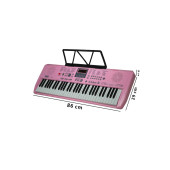 Midex PS-1800PK-H 61 Tuşlu Kaliteli Pembe Org Dijital Ekranlı Kulaklık Çanta Notalık Adaptör Sticker Metod - 5
