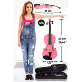 Midex HGA34PİNK-TYS Pembe 3/4 Çocuk Kemanı Full Set (10-13 Yaş İçin) - 5