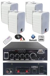 Lastvoice Ekonomi Wall Paket-4W Anfi ve Duvar Hoparlörü Seti (1 ANFİ + 4 HOPARLÖR) - 1
