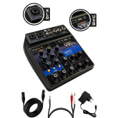 Midex MDX-999X Stüdyo Kayıt İçin Ses Kartlı +48V Phantomlu Kayıt Mikseri ( XLR Kablo + Rca Hediye) - 1