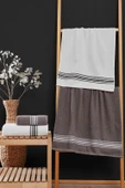 MODALİN 50x90 + 70x140 Cm Elvin 4'lü Banyo Havlusu Seti - 2