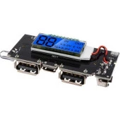 Çift USB Girişli 5V (1A Çiftlı Durumda) 2.1A Powerbank 18650 Batarya Şarj Kartı thumbnail 1