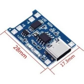 TP4056 Korumalı Type-C USB Girişli Şarj Modülü thumbnail 2