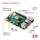 Raspberry Pi 4 Model 4B 2GB thumbnail 2