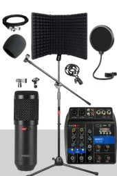Lastvoice Pack Set-3 BM800 Mikrofon + Stand + Yalıtım Paneli + Filtre + Stüdyo Mikser - 1