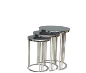 Brc Zigon 13383 C Model Düz Siyah Temper cam GÜMÜŞ Kaplama Metal Ayak El Yapım thumbnail 2