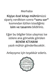 Kişiye Özel Kitap Mührü İsim Yazılı Kitap Mührü ve Istampa Set R5814-08 - 2
