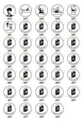 Kişiye Özel Kitap Mührü İsim Yazılı Kitap Mührü ve Istampa Set R5814-08 - 5