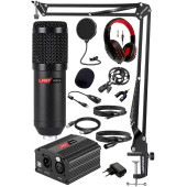 Lastvoice BM800H Stüdyo Mikrofon Phantom Kulaklık Stand Kayıt Seti - 1