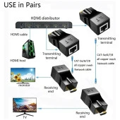 PrimeX PX-HDEX30 30 metre CAT6 Network Üzerinden 4K HDMI Uzatıcı, 4K HDMI Extender, Cat6 Hdmi Görüntü Aktarma (4K HDMI 2.0 CAT6 Aktarma) - 5