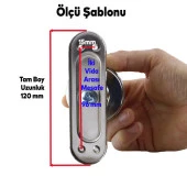 Mandal Aynalı Kapı Tokmağı Topuzu Çekme Kolu Metal Tokmak Nikel thumbnail 3