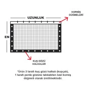 2,7x3 SİYAH KUŞ FİLESİ BALKON PERDESİ HAZIR KOPÇALI VE KORNİŞ DÜĞMELİ KEDİ KORUMA AĞI DOLU FİLESİ MİSİNA FİLE KUŞ ÖNLEME FİLESİ BALKON KORUMA AĞI - 5