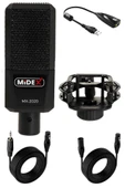Midex MX-2020 Condenser +48V Stüdyo Ses Kayıt Mikrofonu thumbnail 2