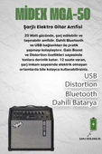 Midex MGA-50USB-BT Elektro Gitar Amfisi 50 Watt USB Bluetooth Şarjlı 4 girişli thumbnail 4