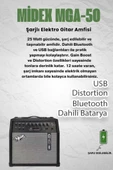 Midex MGA-50BK-HD Elektro Gitar Amfisi 50 Watt USB Bluetooth Şarjlı 4 girişli (Kulaklık ve Kablo Dahil) thumbnail 2
