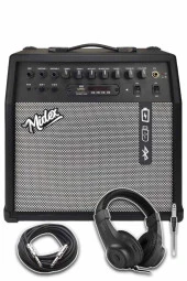 Midex MGA-50HD Elektro Gitar Amfisi 50 Watt USB Bluetooth Şarjlı 4 girişli (Kulaklık ve Kablo Dahil) - 1