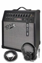 Midex MGA-50HD Elektro Gitar Amfisi 50 Watt USB Bluetooth Şarjlı 4 girişli (Kulaklık ve Kablo Dahil) - 3