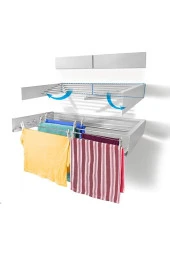Design Kurutmalık Çamaşır Askısı - Duvara Monte, Katlanabilir Çamaşırlık - (beyaz-100cm) - 1