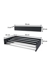Design Kurutmalık Çamaşır Askısı - Duvara Monte, Katlanabilir Çamaşırlık - (antrasit-70cm) - 2