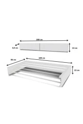 Design Kurutmalık Çamaşır Askısı - Duvara Monte, Katlanabilir Çamaşırlık - (beyaz-100cm) - 2