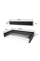 Design Kurutmalık Çamaşır Askısı - Duvara Monte, Katlanabilir Çamaşırlık - (antrasit-100cm) - 3
