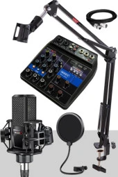 Midex MX-2020 Solo Mix Condenser Mikrofon ve Kayıt Mixer Seti - 1