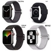 Apple Watch 10 42mm - 38/40/41mm Kordon Örgü Tokalı Kordon 2/3/4/5/6/se/7/8/9 - 8