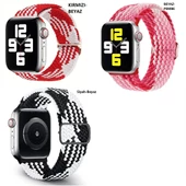Apple Watch 10 42mm - 38/40/41mm Kordon Örgü Tokalı Kordon 2/3/4/5/6/se/7/8/9 - 9