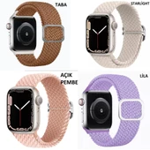 Apple Watch 10 42mm - 38/40/41mm Kordon Örgü Tokalı Kordon 2/3/4/5/6/se/7/8/9 - 6