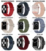 Apple Watch 10 42mm - 38/40/41mm Kordon Örgü Tokalı Kordon 2/3/4/5/6/se/7/8/9 - 2