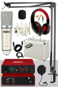 Midex CX1 Mikrofon + GLX-500 PRO Ses Kartı + RS-30 Stereo Kulaklık Kayıt Ekipmanı thumbnail 1