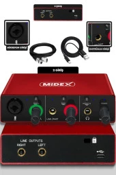 Midex CX1 Mikrofon + GLX-500 PRO Ses Kartı + RS-30 Stereo Kulaklık Kayıt Ekipmanı - 3